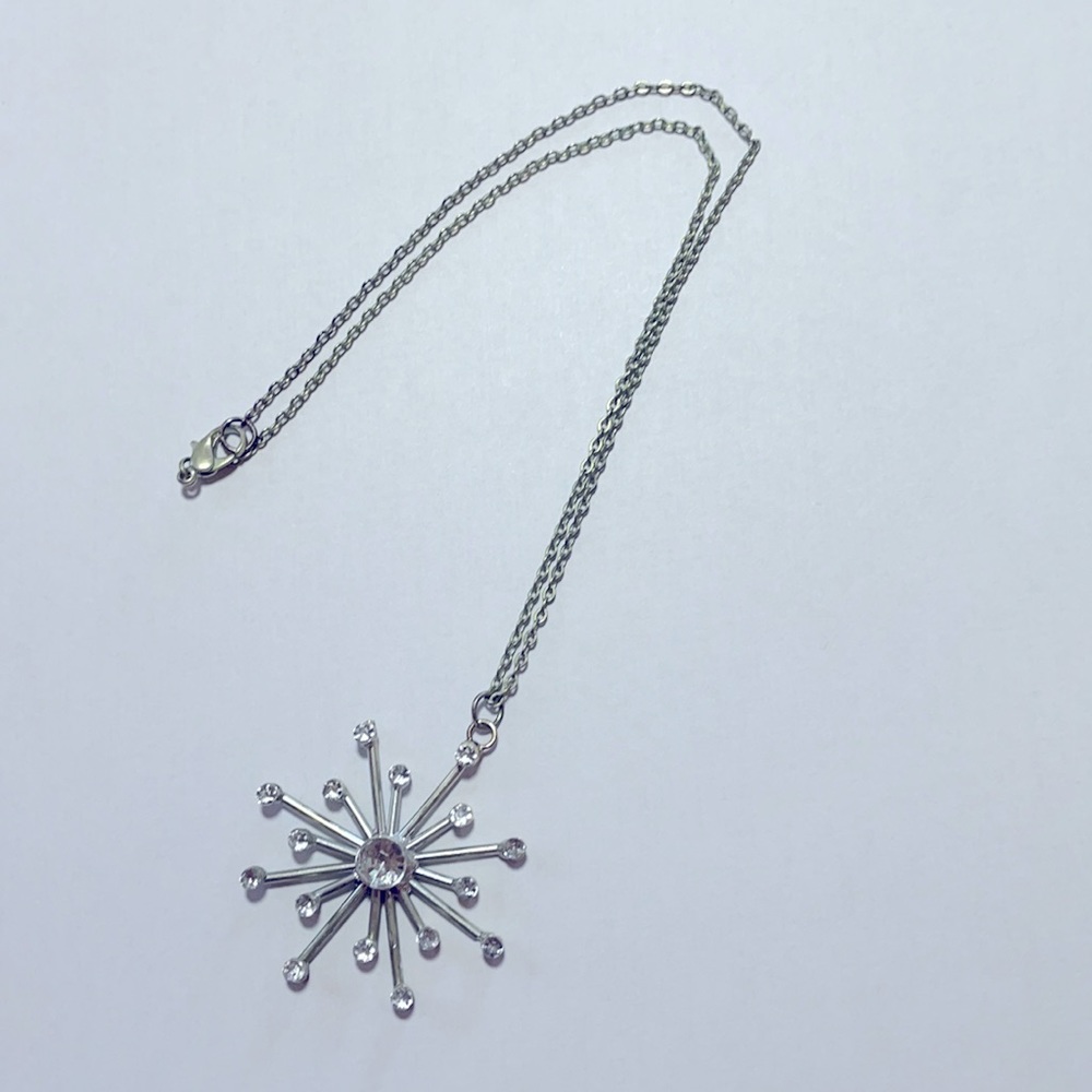 Elsa! Costume Snowflake Necklace 15” Chain